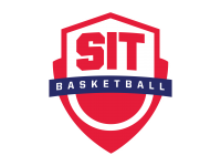 Red shield with SIT basketball written across