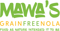 Mawa's grain free nola printed in green and orange