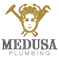 Image of Medusa with plumbing tools