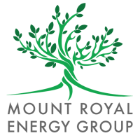 Green tree image with mount royal energy group printed 