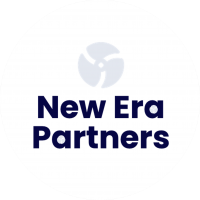 purple wheel with new era partners written 