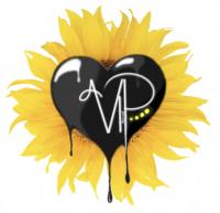 The logo for VP Artistry, Inc. was designed by the owner Yvonna known as Vonny Page. It includes a yellow sunflower, for inspiration to be bright, sunny and positive. To always spread seeds of happiness, rise, shine and hold your head high. In the center of the sunflower is a heart that has been dipped in black paint with 3 droplets falling (Black paint representing Black Love & our art). On the heart has the initials VP in white with four tiny dots by the letter p for my four children. 