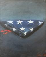 Logo is a painting called One Soldier by Miguel Tully