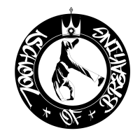 Black and White logo with Dancer in handstand pose in the middle. The words School of Breaking written in graffiti encircle the dancer.