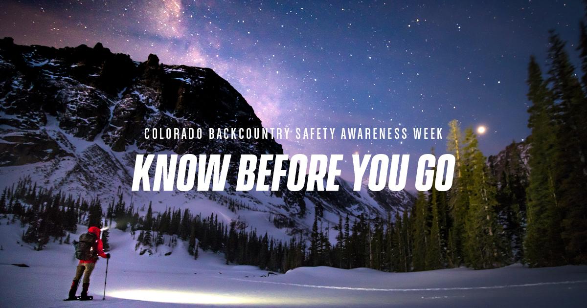 graphic of mountains with text, "Know Before You Go"