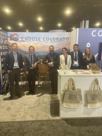 OEDT staff at a SelectUSA booth promoting Colorado