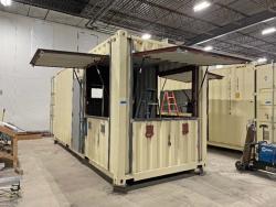 ROXBOX shipping container under construction