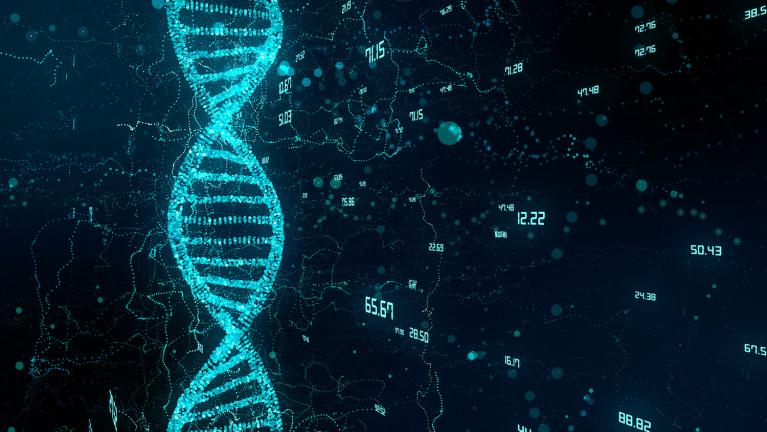 blue representation of genome