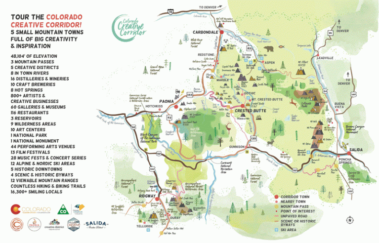 Map of colorado creative districts