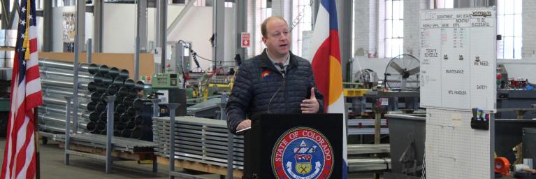 Governor Polis at Hercules Industries