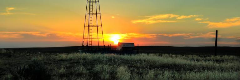 Wind mill on the plains