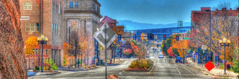 painting of main street Pueblo