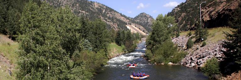 Rafting in clear creek county