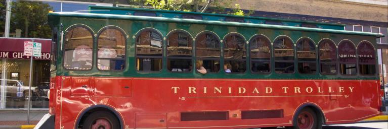 The Trinidad Trolley bus in Trinidad, Colorado