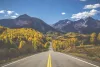 San Juan Scenic Byway near Telluride Colorado on fall day
