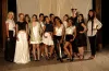 fashion show with models dressed in black and white