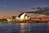 Sydney Opera House at sunset.