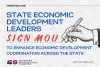 Press release image featuring a hand signing a document, titled 'State Economic Development Leaders Sign MOU'. The document aims to promote coordination across the state. Logos of Colorado Office of Economic Development & International Trade are visible, along with the website oedit.colorado.gov.